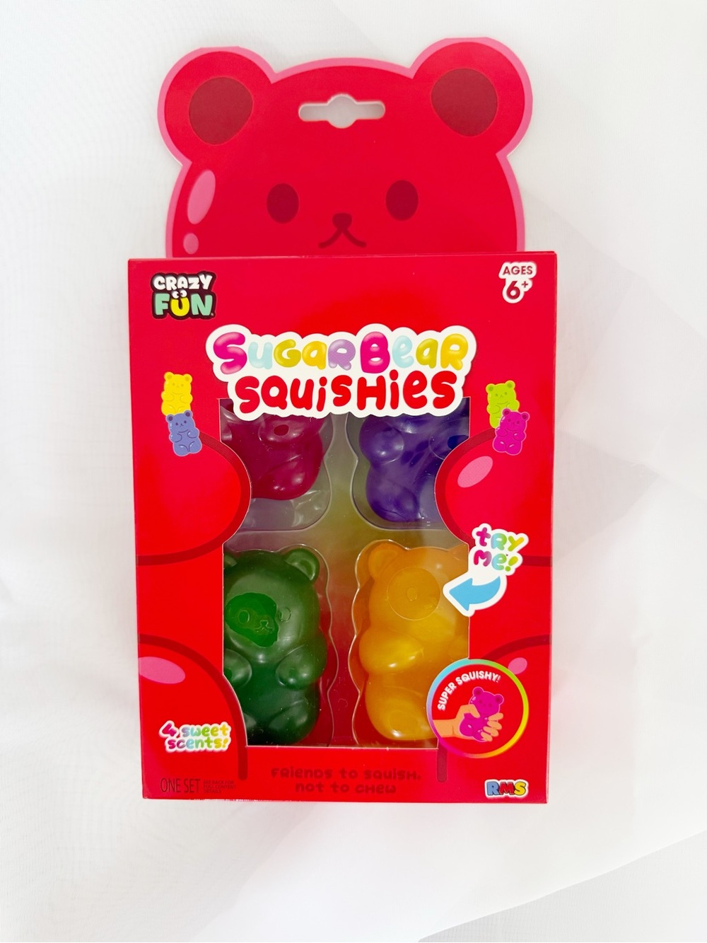 RMS Sugar Bear Squishies 4 Pack Scented Squishy Bears NEW Rare Viral Dumpling